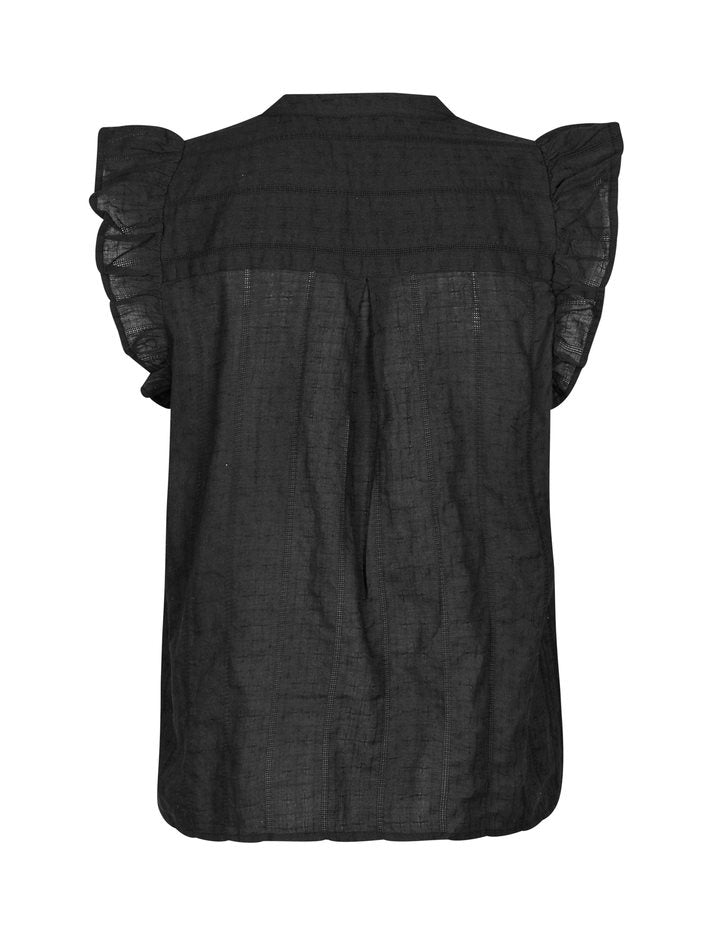 Mbym Gemala-M Acasia Blouse Black - hvittrad.no