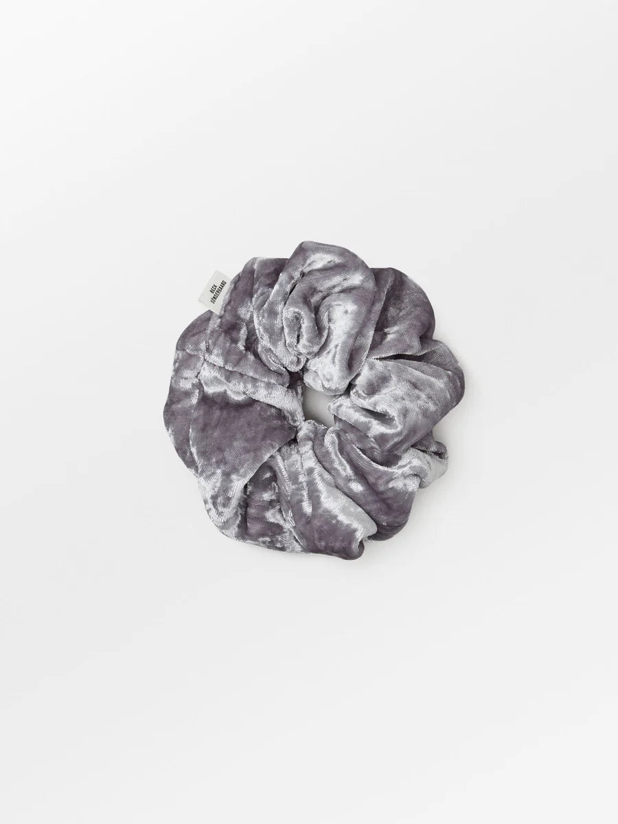 Velour Scrunchie December Sky Gray - hvittrad.no