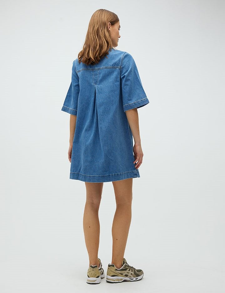 Global Funk Mira-G Dress Mid Vintage Blue - hvittrad.no