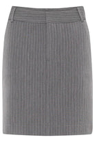 Gestuz JoelleGZ Mel Pinstripe MW Skirt Grey Pinstripe - hvittrad.no