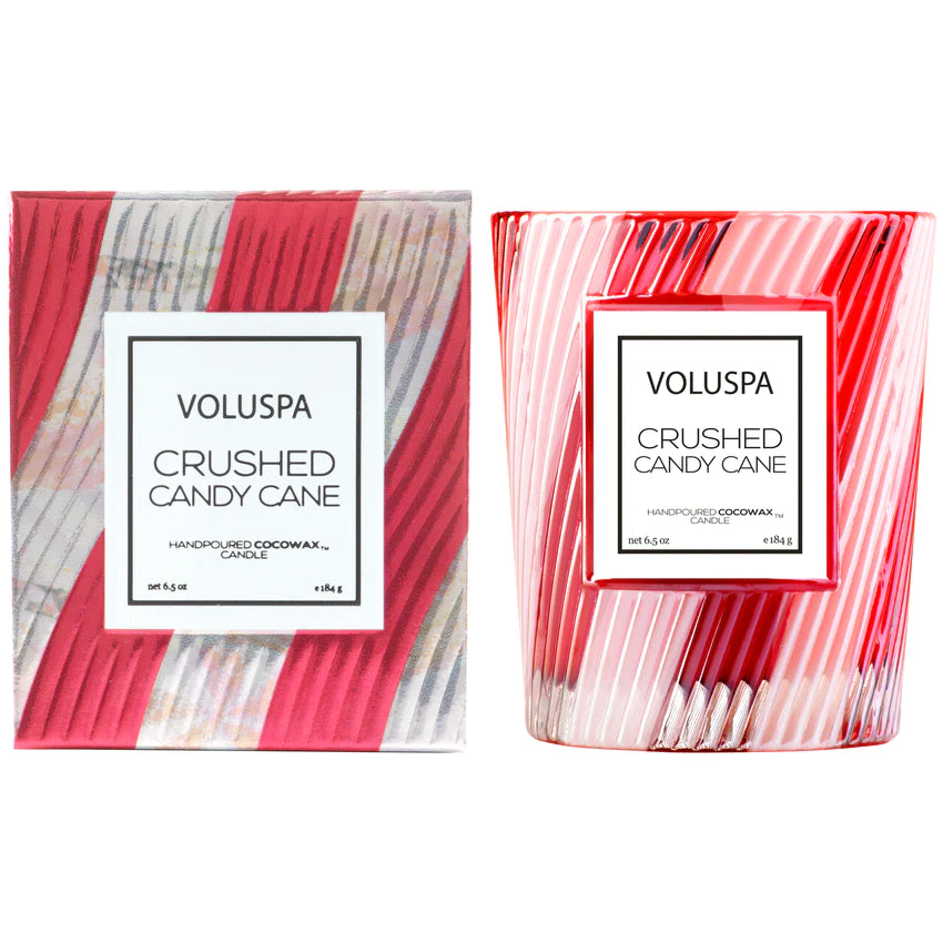 Voluspa Classic Candle - Crushed Candy Cane 184g - hvittrad.no