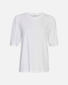 MSCH Copenhagen Begitta Organic Puff Tee Bright White - hvittrad.no