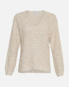 MSCH Copenhagen Dealyn V Pullover Egret - hvittrad.no