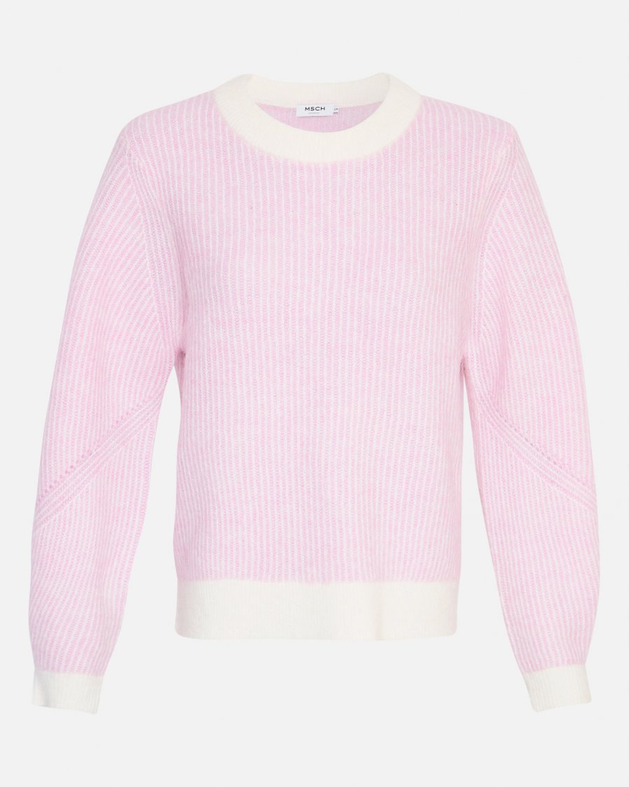 MSCH Copenhagen Eliza Nenaya Pullover STP V Ice/Violet - hvittrad.no