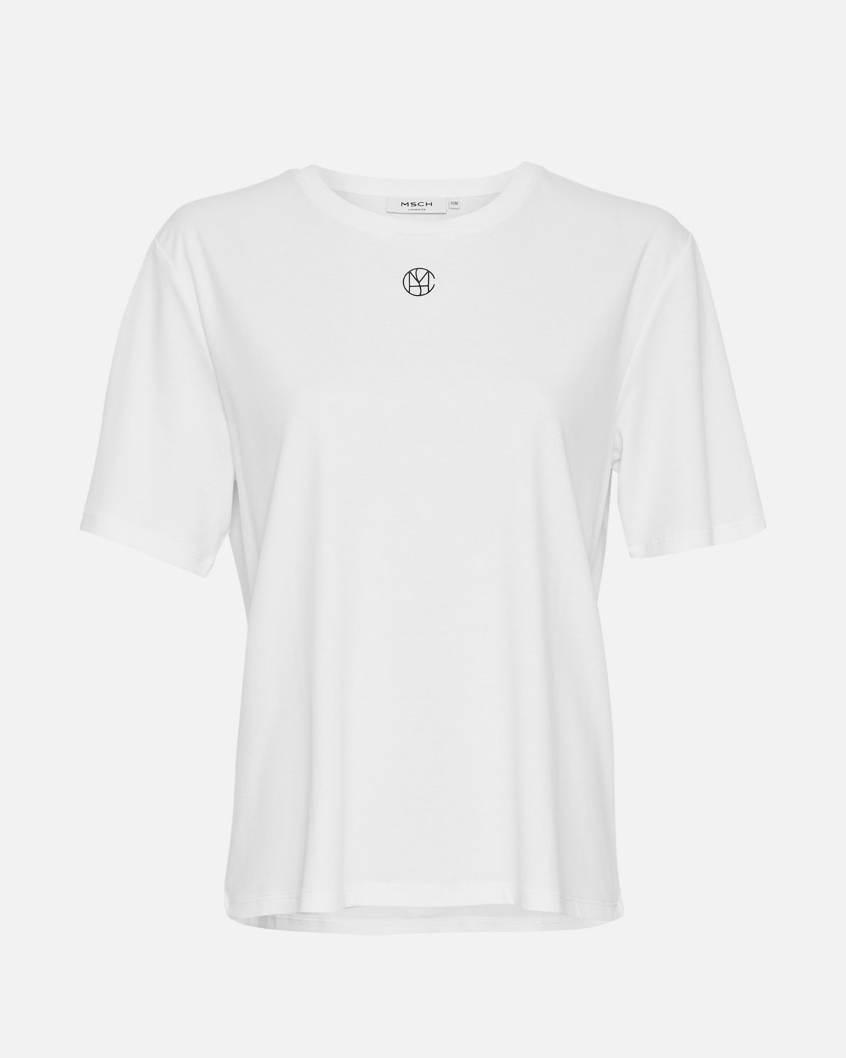 MSCH Copenhagen Melea Icon Tee White/Black - hvittrad.no