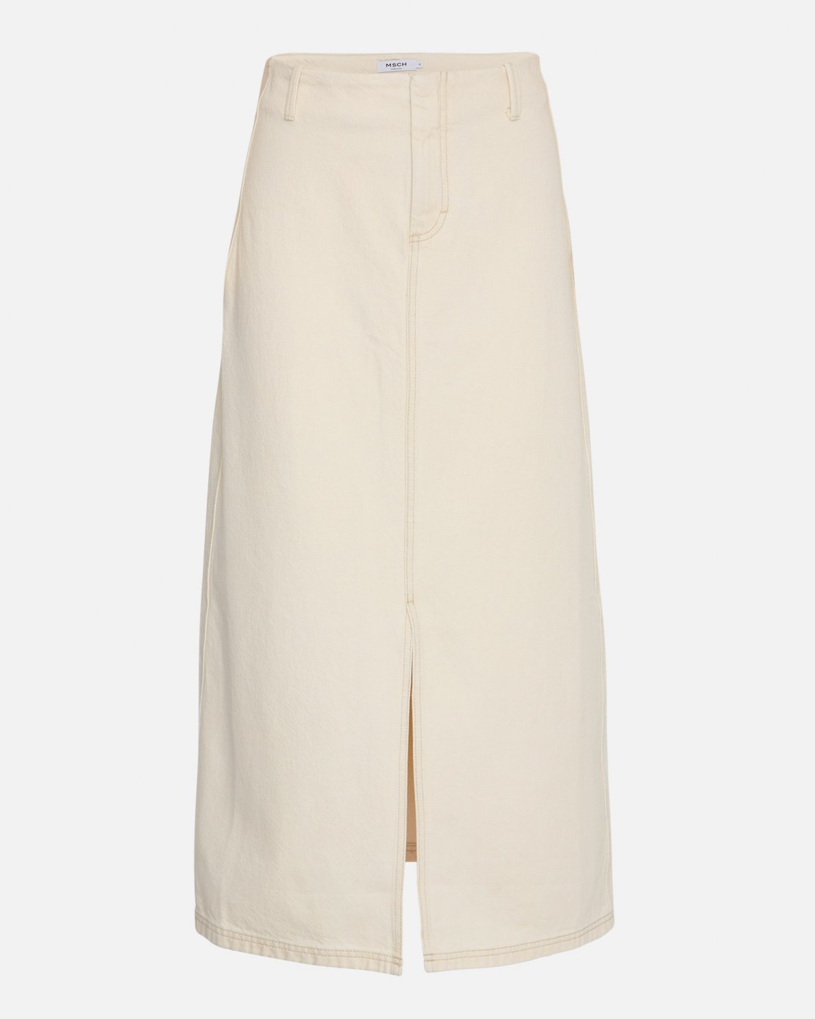 MSCH Copenhagen Phelina Ida HW Denim Skirt Oatmeal - hvittrad.no