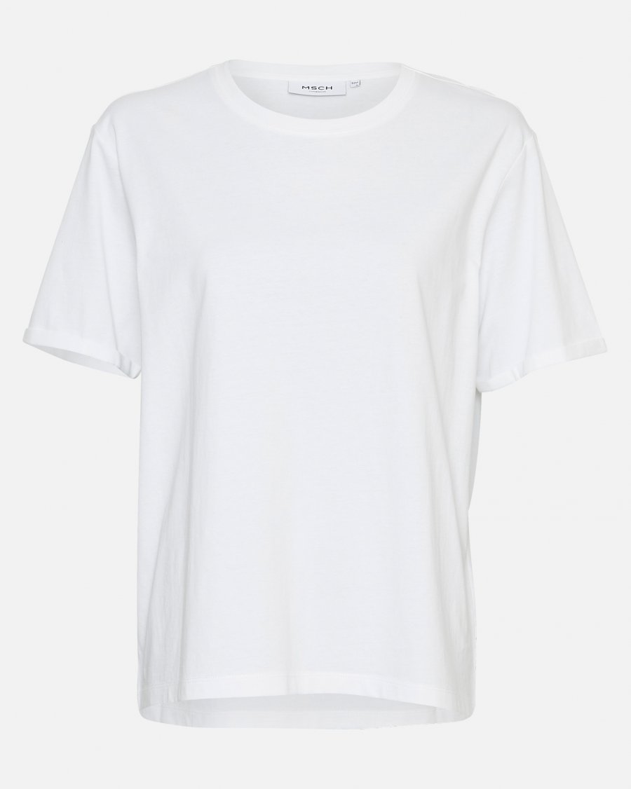 MSCH Copenhagen Terina Organic Tee Bright White - hvittrad.no