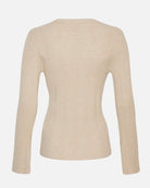 Moss Copenhagen Vendela Rachelle Pullover Oatmeal Melange - hvittrad.no