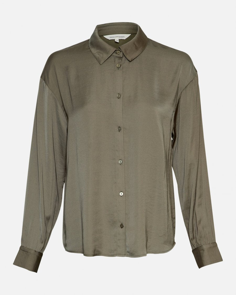 MSCH Copenhagen Sandeline Maluca Shirt Mulled Basil - hvittrad.no